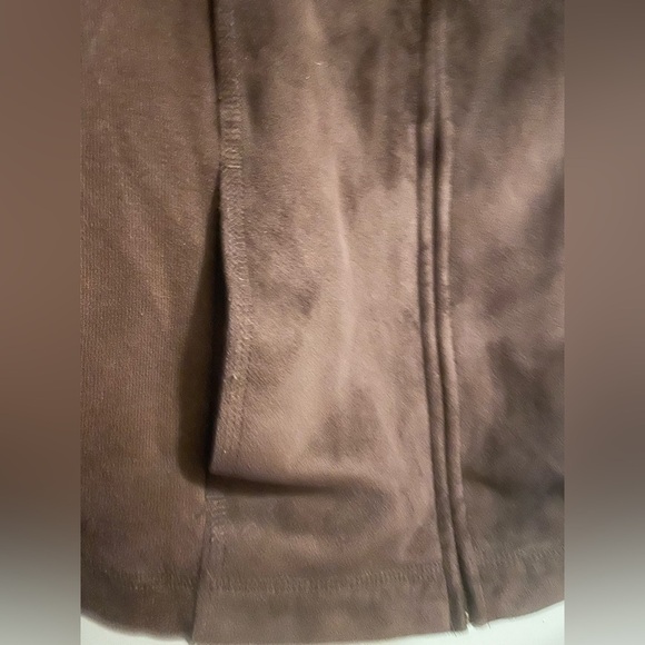 Lauren Ralph Lauren Chocolate Brown Faux Suede Long Sleeve Jacket Small Petite - Picture 3 of 10